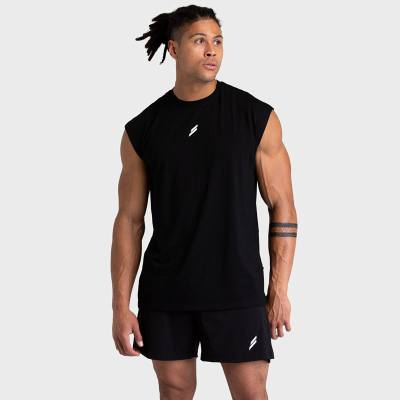 Co brandy Summer Fitness Sports Tank Top Men's Breathable Loose Mesh Training Sleeveless T-shirt Quick Drying vest male Fitness Clothing