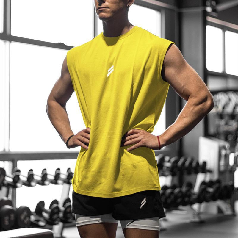 Co brandy Summer Fitness Sports Tank Top Men's Breathable Loose Mesh Training Sleeveless T-shirt Quick Drying vest male Fitness Clothing