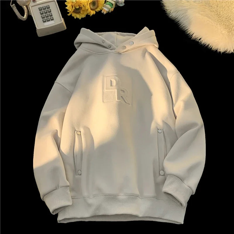 Co brandy Basic Hoodie Hooded Sweatshirt Solid Color Hooded Pullover Sweatshirt Loose Casual Unisex Fashion Padded Hooded