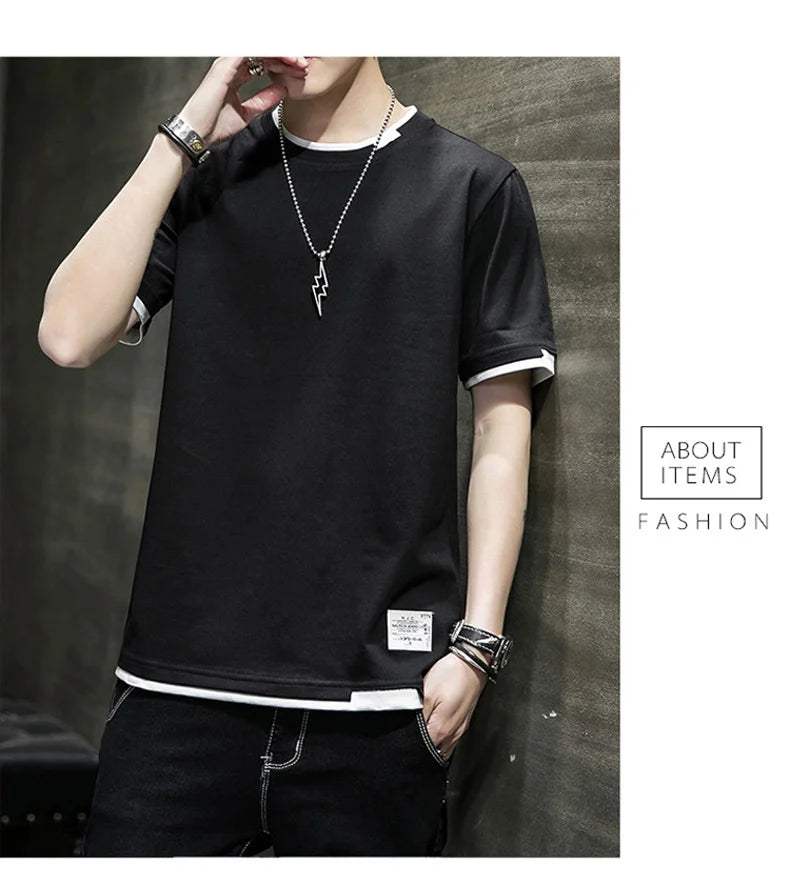 Co brandy  2025 Casual T-shirt For Men Pure Cotton Breathable Fashion Short Sleeve High Quality Design Casual T-shirt For Men