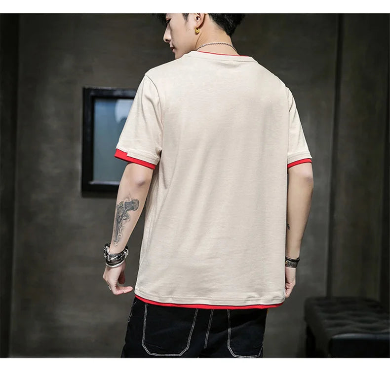 Co brandy  2025 Casual T-shirt For Men Pure Cotton Breathable Fashion Short Sleeve High Quality Design Casual T-shirt For Men