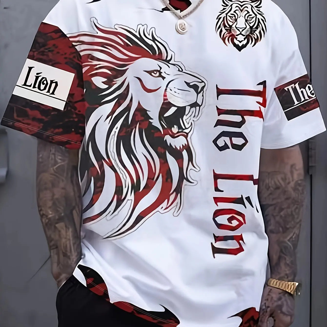 Co Brandy Lion Men's T-shirt New Men's Wear3D Animal Print Short Sleeve New Tops Fashion Men's T-shirt Summer Oversized Men's Clothing