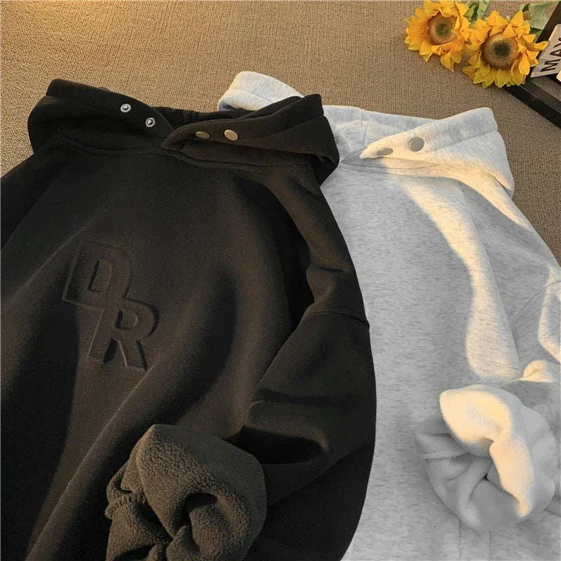 Co brandy Basic Hoodie Hooded Sweatshirt Solid Color Hooded Pullover Sweatshirt Loose Casual Unisex Fashion Padded Hooded