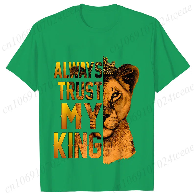 Co brandy Couple Tee Always Protect My Queen/always Trust My King T-shirt King Queen Graphic Tee Shirt for Lover Unisex Tops Birthday Gifts