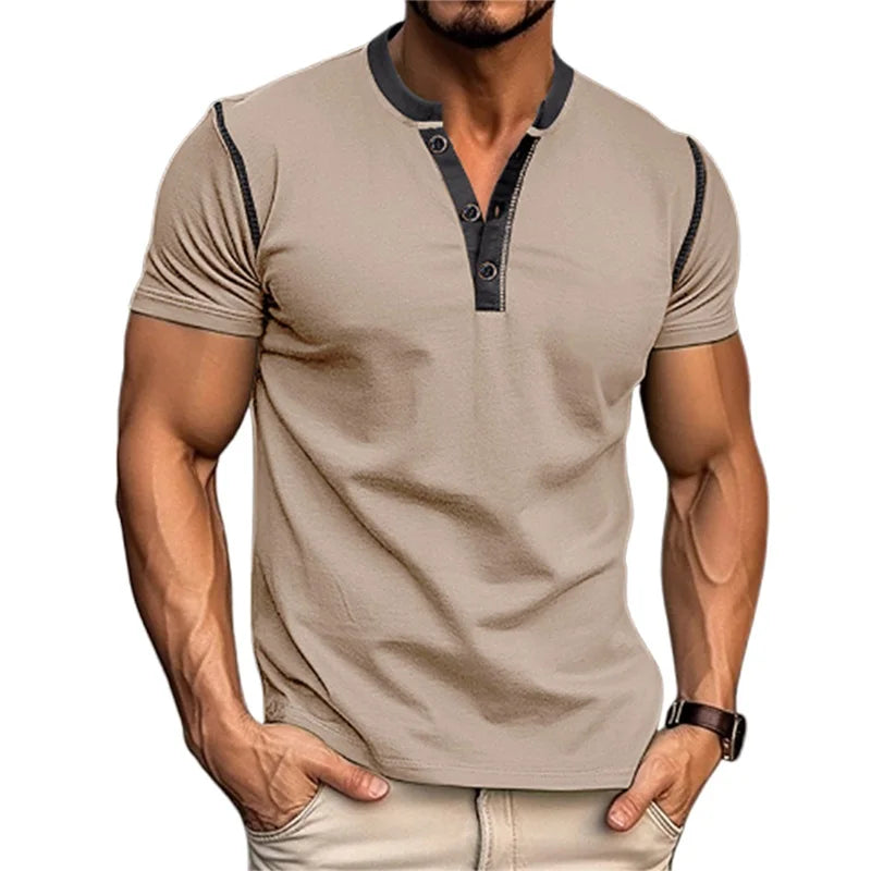 Co brandy Men s Lightweight V-Neck T-Shirts Breathable  Fit Solid Color Short Sleeve Casual Tops Summer Fashion Tee Shirt