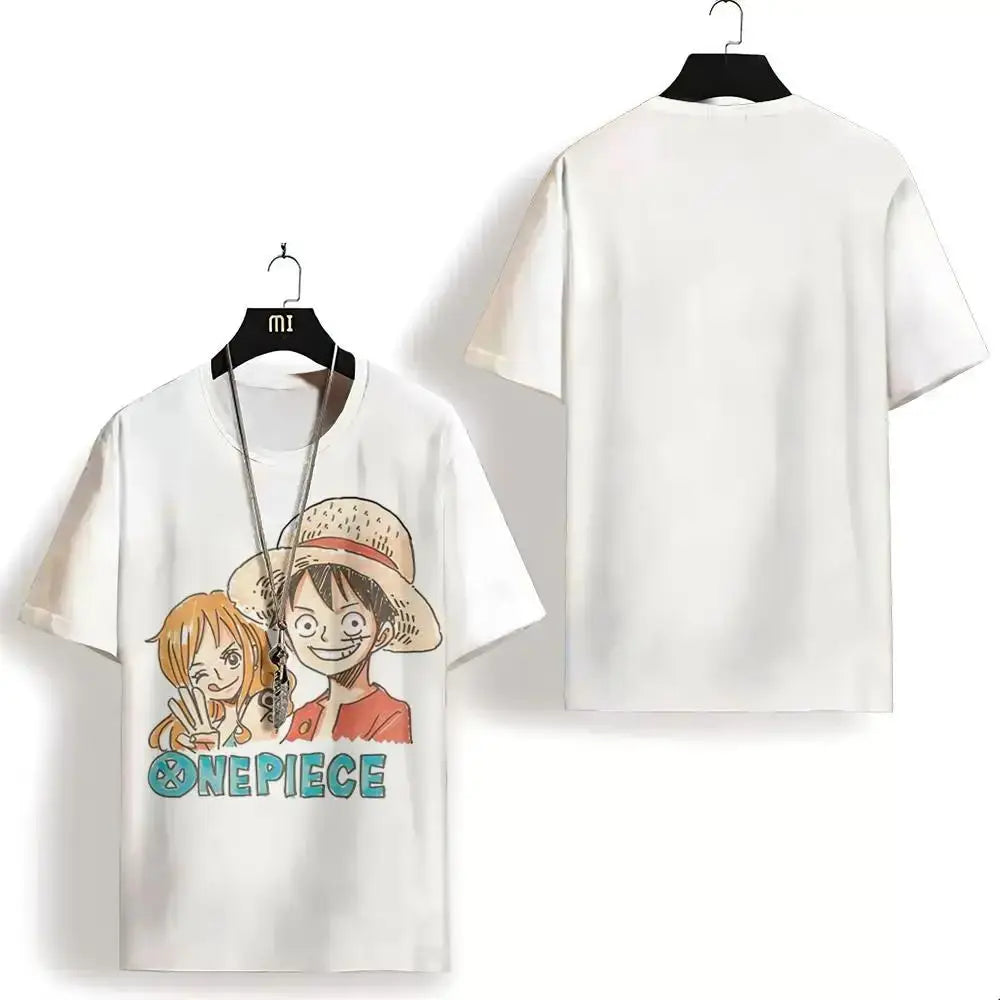 Co Brandy One Piece Anime 3D T-Shirt Men Straw Hat Pirates Monkey D Luffy Manga Graphic Children's T Shirt Short Sleeve Tops Men Clothing