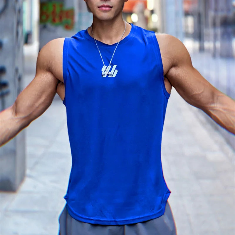 Co Brandy 2025 newest Summer Gym Vest High Quality mesh Shirt Sleeveless T-shirts Men Tank Tops running Fitness Sports Vest men Clothing