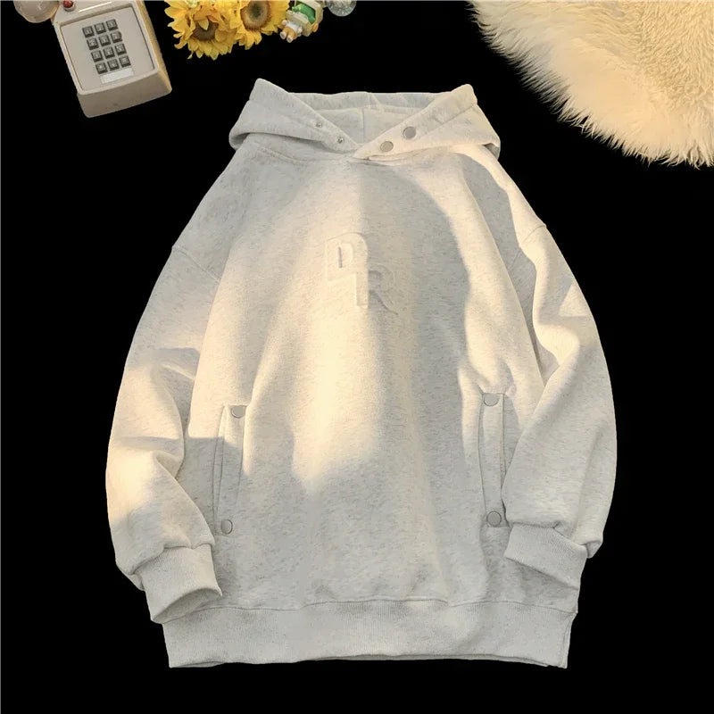 Co brandy Basic Hoodie Hooded Sweatshirt Solid Color Hooded Pullover Sweatshirt Loose Casual Unisex Fashion Padded Hooded