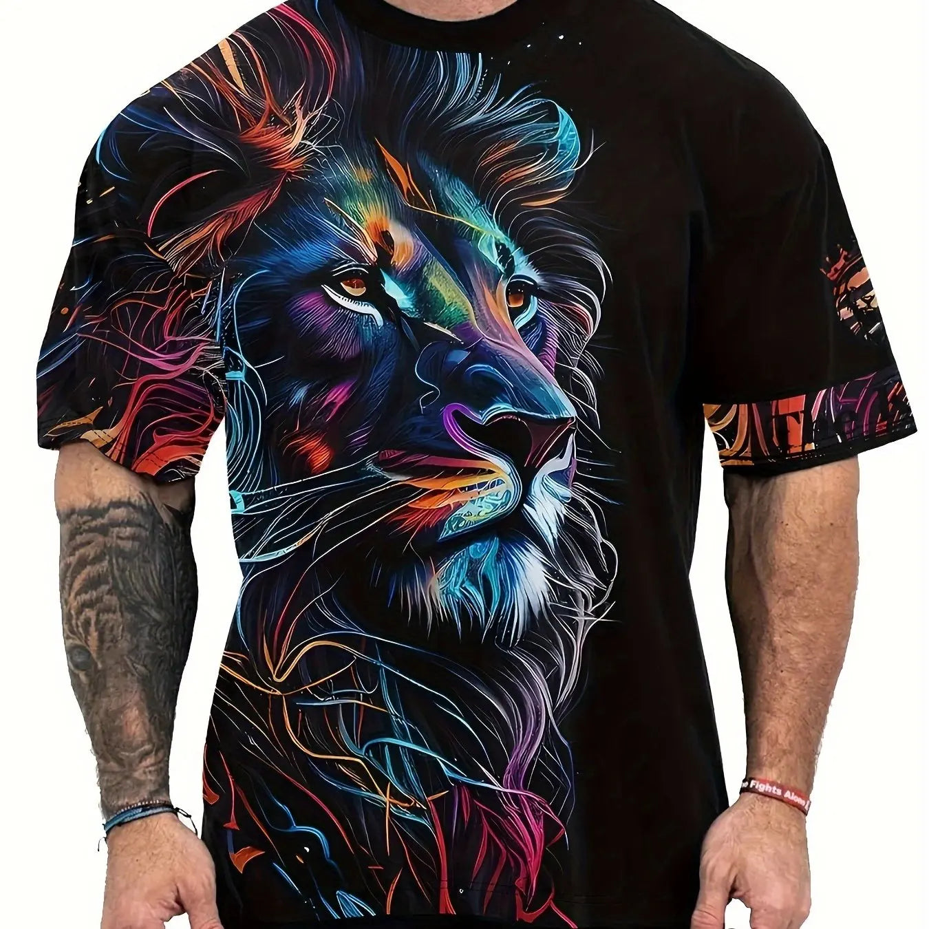 Co Brandy Lion Men's T-shirt New Men's Wear3D Animal Print Short Sleeve New Tops Fashion Men's T-shirt Summer Oversized Men's Clothing