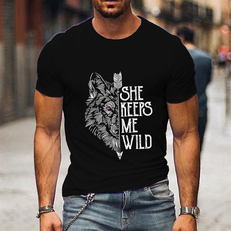 Co brandy She Keeps Me Wild He Keeps Me Safe Couple Matching Tshirt Lion Leopard Pattern Lovers Shirt Fashion Wife Husband Couple T Shirt