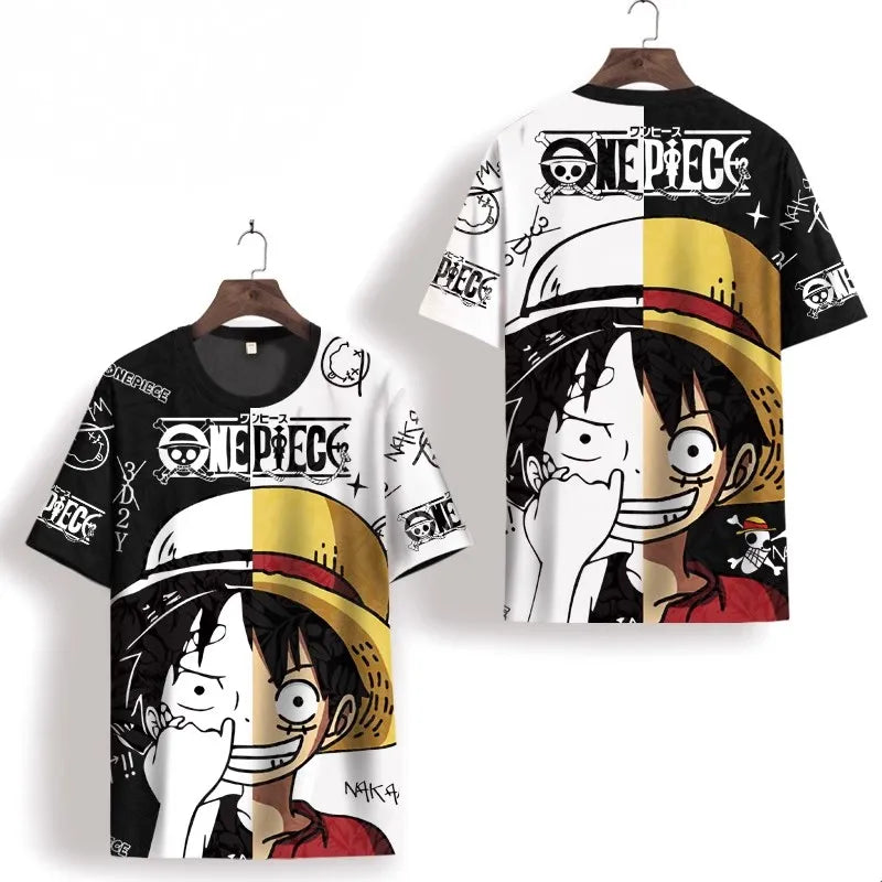 Co Brandy  The Pirate King Men's T Shirt Cartoon Anime Prints Casual Short Sleeve Tee Street Fashion T-Shirt Male Oversized Clothing