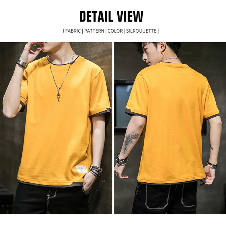 Co brandy  2025 Casual T-shirt For Men Pure Cotton Breathable Fashion Short Sleeve High Quality Design Casual T-shirt For Men