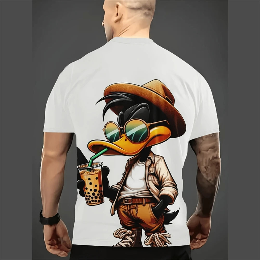 Co Brandy Funny Cartoon Men's T-Shirt 3d Print Short Sleeve Micro Elastic Breath Streetwear Summer Casual Oversized T-Shirts Men Clothing