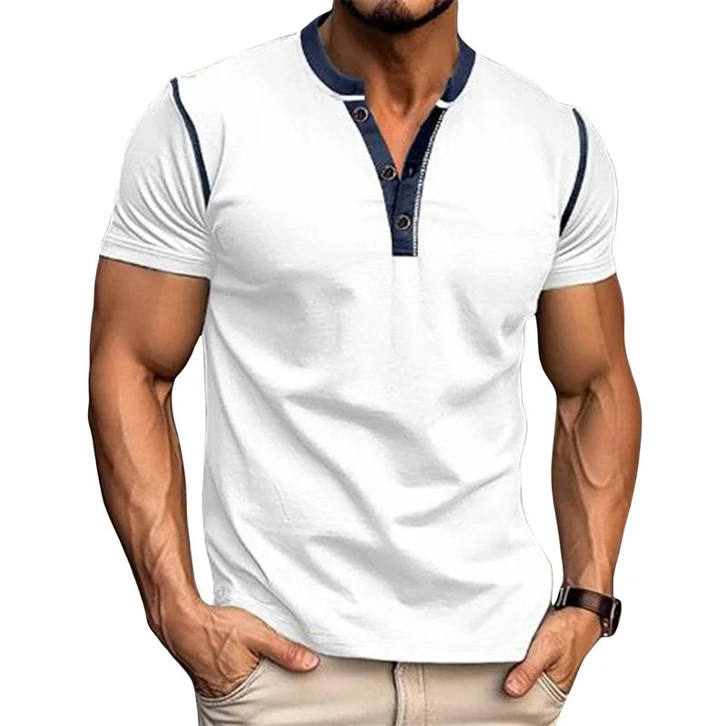 Co brandy Men s Lightweight V-Neck T-Shirts Breathable  Fit Solid Color Short Sleeve Casual Tops Summer Fashion Tee Shirt