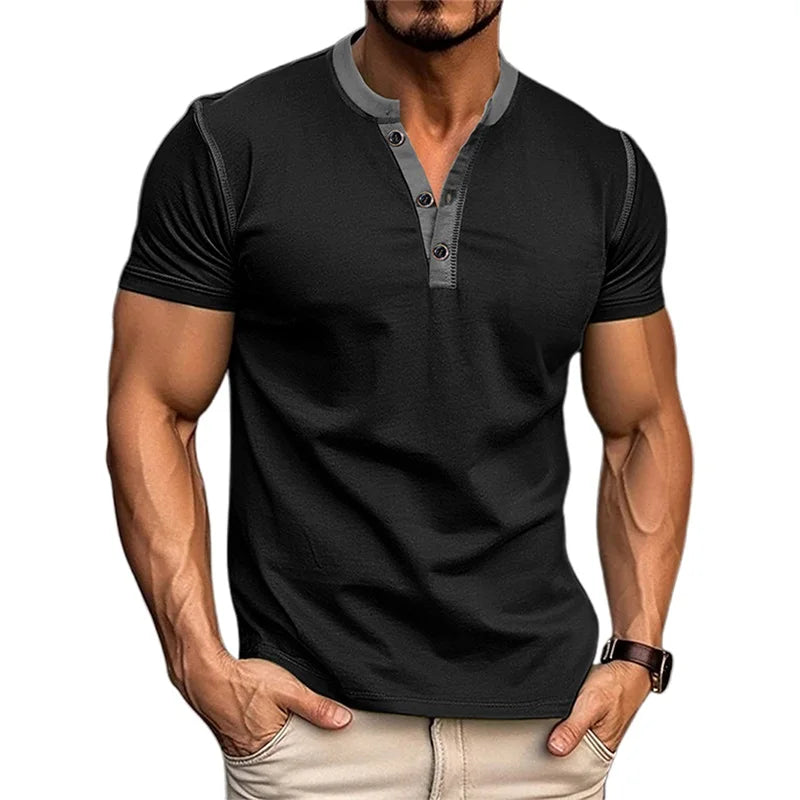 Co brandy Men s Lightweight V-Neck T-Shirts Breathable  Fit Solid Color Short Sleeve Casual Tops Summer Fashion Tee Shirt