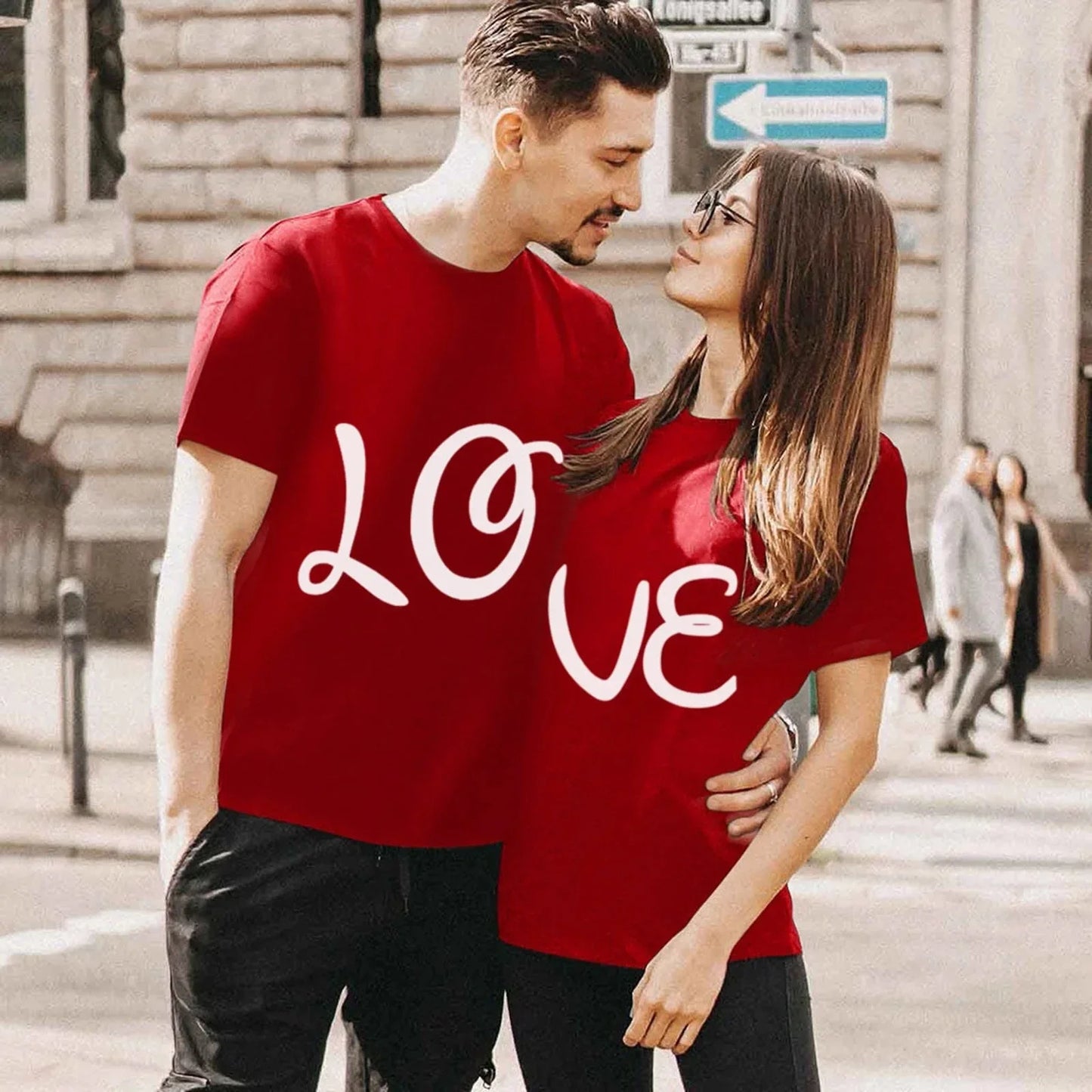 Co brandy  Couples T Shirt Combination Love Print Couple