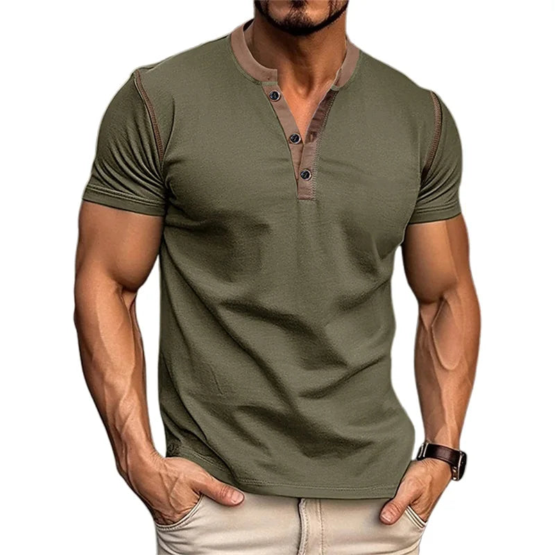 Co brandy Men s Lightweight V-Neck T-Shirts Breathable  Fit Solid Color Short Sleeve Casual Tops Summer Fashion Tee Shirt