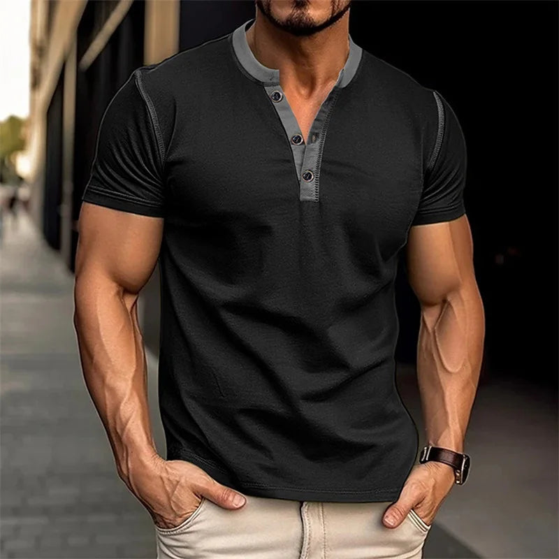 Co brandy Men s Lightweight V-Neck T-Shirts Breathable  Fit Solid Color Short Sleeve Casual Tops Summer Fashion Tee Shirt